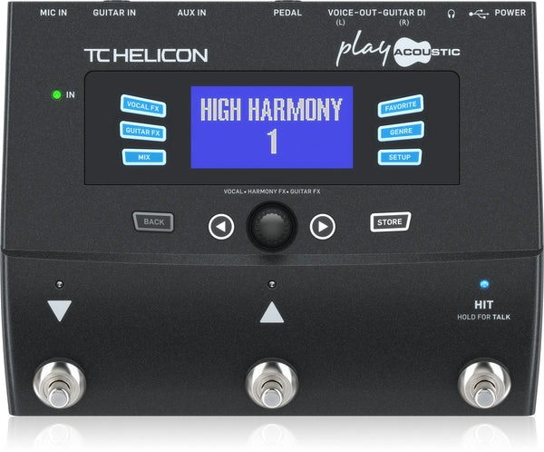 TC Helicon PLAY ACOUSTIC Vocal and Acoustic Guitar Effects Stompbox