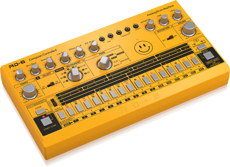 Behringer RD-6 AM Classic Analog Drum Machine (Yellow)