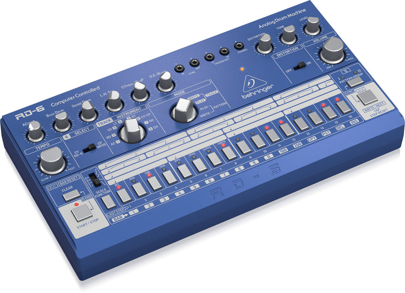 Behringer RD-6 BU Classic Analog Drum Machine (Blue)