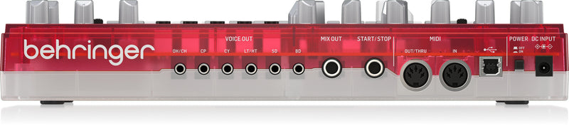 Behringer RD-6 SB Analog Drum Machine (Red Translucent)