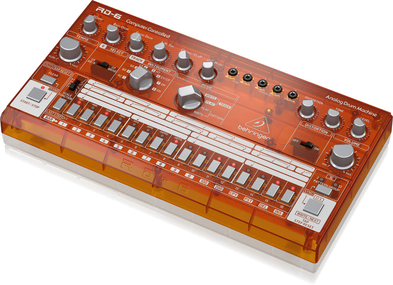 Behringer RD-6 TG Analog Drum Machine (Orange Translucent)
