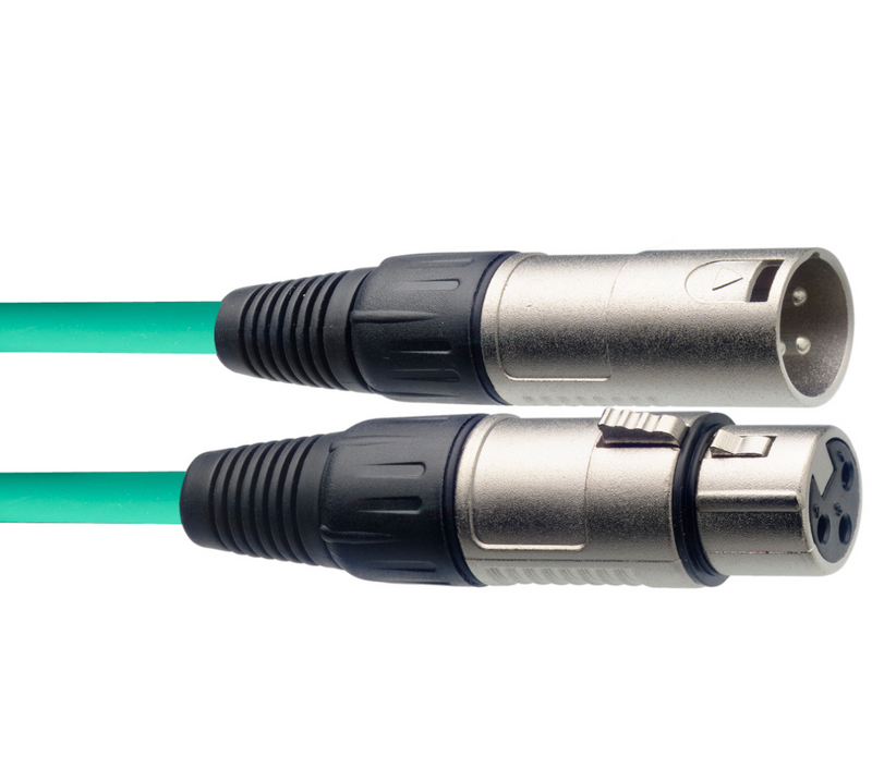 FTS C-10M-GR XLR Male -XLR Female Microphone Cable 10M (Green)