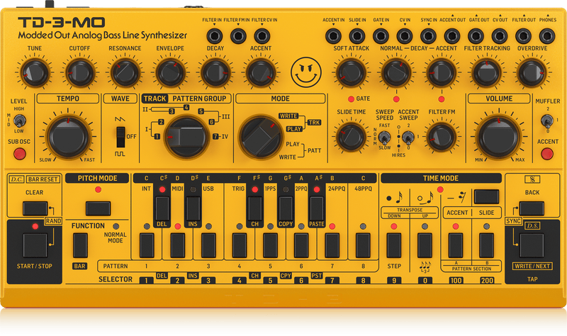 Behringer TD-3-MO-AM Analog Bass Line Synthesizer (Yellow)